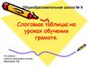 Слоговые таблицы на уроках обучения грамоте