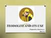 Teodolite and its use