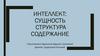 Интеллект: сущность структура содержание