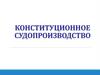 Конституционное судопроизводство