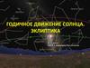Годичное движение солнца, эклиптика
