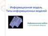 Информационная модель. Типы информационных моделей