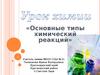 Основные типы химический реакций