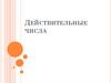 Действительные числа. Натуральные и целые числа