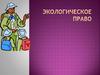 Экологическое право. Природные объекты