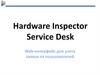 Web - интерфейс для учета заявок от пользователей. Hardware Inspector. Service Desk