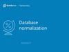 Database normalization. Module 9