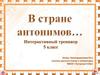 В стране антонимов. Интерактивный тренажер. 5 класс