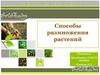 Способы размножения растений