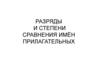 Разряды и степени сравнения имён прилагательных. Тест