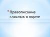 Правописание гласных в корне