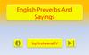 English Proverbs And Sayings