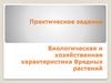 Биологическая и хозяйственная характеристика вредных растений. Урок 21-22. Практическое задание