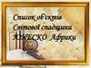 Список об'єктів Світової спадщини ЮНЕСКО Африки