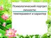 Психологический портрет личности: темперамент и характер