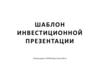 Шаблон инвестиционной презентации