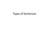 Types of Sentences
