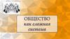 Общество как сложная система