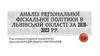 Аналіз регіональної фіскальної політики в Львівській області за 2020-2023 рр
