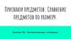 Признаки предметов. Сравнение предметов по размеру. Математические ступеньки