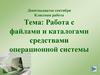 Работа с файлами и каталогами средствами операционной системы