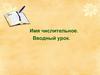 Имя числительное. Вводный урок