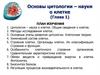 Цитология - наука о клетке. Клеточная теория (1)