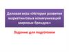 История развития маркетинговых коммуникаций мировых брендов. Деловая игра