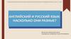 Английский и русский язык: насколько они разные?