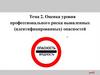 Оценка уровня профессионального риска выявленных (идентифицированных) опасностей