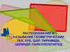 Распознавание и называние геометрических тел: куб, шар, пирамида, цилиндр, параллелепипед