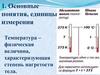Основные понятия, единицы измерения