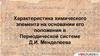 Характеристика химического элемента на основании его положения в Периодической системе Д.И. Менделеева